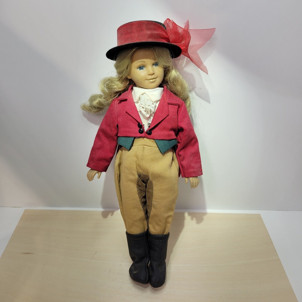 Vintage 1995 Unimax Toys LTD Equestrian Doll Blonde Hair Blue Eyes Outfit‎